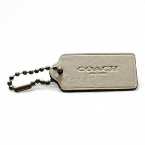 Coach Cream Leather Tag